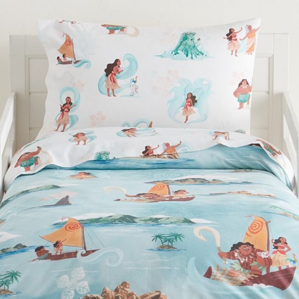 Pottery Barn Kids Moana Twin Sheet Set & Duvet Cover